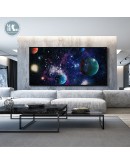 Nordic Space spaceship Wall Art Canvas Painting modern Art Poster Print Horizontal Picture for Living Room bedroom Decor