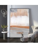 Morden geometric brushstroke texture Wall Poster Print Orange Canvas Abstract art painting pictures Living Room Home Decor