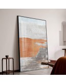 Morden geometric brushstroke texture Wall Poster Print Orange Canvas Abstract art painting pictures Living Room Home Decor