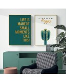 Maeham Nordic Cactus green plants wall art Canvas Painting posters Prints  Landscape Picture for Living Room Morden Home Decor