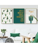 Maeham Nordic Cactus green plants wall art Canvas Painting posters Prints  Landscape Picture for Living Room Morden Home Decor