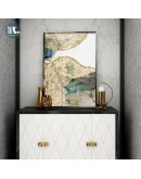 Nordic Golden annual rings Golden leaves Picture Wall Poster Modern Style Canvas Print Painting Art Aisle Living Room Decoration