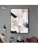 Modern Abstract Beautiful Colorful pink Canvas Painting Wall Art for living room Nordic Print Scandinavian Decoration Picture