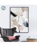 Modern Abstract Beautiful Colorful pink Canvas Painting Wall Art for living room Nordic Print Scandinavian Decoration Picture