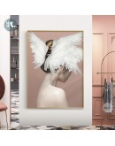 Nordic Flower Butterfly Girl figure Wall Art Canvas Painting Posters and Prints Picture for Living Room Home Decoration