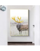 Nordic Style Geometric Golden Abstract Deer Wall Art Print Picture Canvas Painting Poster for Living Room home decor