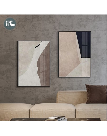 Minimalist  Wall Art Canvas Painting abstract geometric oil painting texture Art Poster Print Wall Picture for Living Room Decor