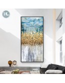 Abstract golden tree golden art Wall Art Golden Canvas Painting Modern Art Poster Print Wall Picture for Living Room Porch Decor