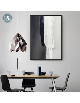 Nordic Abstract Black and white oil painting texture Wall Art Print Picture Canvas Painting Poster for Living Room Home decor