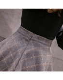 Autumn Winter Mini Skirt Female High Waist Plaid Woolen Skirts Womens A-line Pleated Thick Shorts Skirt Faldas Mujer Plus Size