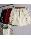   Leather Skirts Shorts Women High Waist Wide Leg Red Black Shorts Streetwear Sexy Biker Shorts bootie shorts grunge