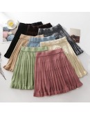 Autumn Winter Mini Knit Skirt Women Pleated Ruffles Skirts 8 Color Basic Knitting Preppy Tutu Skirts Female faldas mujer