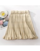 Autumn Winter Mini Knit Skirt Women Pleated Ruffles Skirts 8 Color Basic Knitting Preppy Tutu Skirts Female faldas mujer