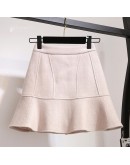 Winter Woolen Skirt Women's Warm Wool Short Mermaid Skirts Fall Spring Slim Kawaii Woman Short Mini Skirts Booty Jupe Mujer