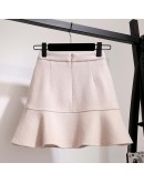 Winter Woolen Skirt Women's Warm Wool Short Mermaid Skirts Fall Spring Slim Kawaii Woman Short Mini Skirts Booty Jupe Mujer