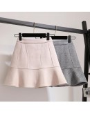 Winter Woolen Skirt Women's Warm Wool Short Mermaid Skirts Fall Spring Slim Kawaii Woman Short Mini Skirts Booty Jupe Mujer