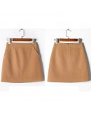 Woolen Skirt Women Autumn Winter Vintage Warm A Line High waist Mini Skirts Women's Wool Short Skirts Faldas Plus Size F204