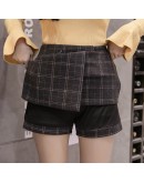 Autumn Winter Plaid Wool Skirt Women's Short Skirt Mini A-line Harajuku Woolen Skirts Vintage Office Ladies Jupe Femme Saia