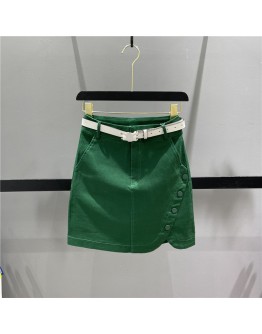  Irregular Denim Skirts Women High Waist Casual Short Mini Skirt European Style Summer Khaki Green White Jeans Faldas