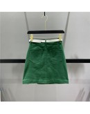  Irregular Denim Skirts Women High Waist Casual Short Mini Skirt European Style Summer Khaki Green White Jeans Faldas