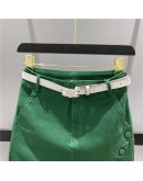  Irregular Denim Skirts Women High Waist Casual Short Mini Skirt European Style Summer Khaki Green White Jeans Faldas