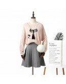 A Line Knit Skirt Women Autumn Winter High Waist Short skirts Umbrella Pleated Skirt Ladies Elastic Knit Mini Skirt Female