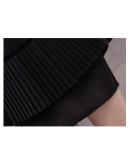 Ruffle Pleated Knee Length Women's Skirt  Summer High Waist A Line Hip Package Elegant Skirts Ladies Office Work Faldas Saia