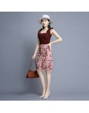  Summer Lace Embroidery Skirts for Women High Waist Elegant Flower Mesh Skirt Knee Length Midi Faldas Largas Mujer