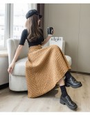 Fall Winter Long Skirt for Women   Elegant High Waisted Medieval Skirts Black Khaki Faldas Mujer Moda Clothing