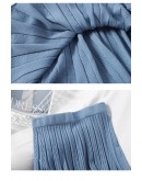 Autumn Winter Mini Knit Skirt Women Twist Pleated Skirts Black Beige Basic Knitting Preppy Tutu Skirts Female faldas mujer