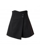 Fall Winter Woolen Skirt Shorts Women High Waisted Wide Leg Booty Shorts Harajuku Chores Para Mujer   Short Pants