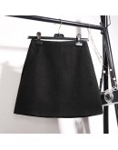  Wool Skirt Women Autumn Winter Thick Warm A-Line High waist Mini Skirts Women's Woolen Boots Short Skirts Faldas F196