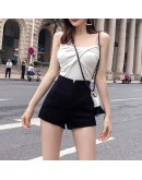 Autumn Winter Women's Woolen Shorts High Waisted Wide Leg Warm Booties Shorts Track Pantalones Cortos De Mujer