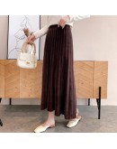 Autumn Winter Top  Thicken Knitted Skirt Women Elegant High Waist Long Skirts Female Warm Mink Fur Maxi Faldas Saia