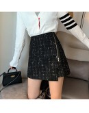 Women Irregular Shorts Skirts Fall Winter Streetwear High Waist Wide Leg Side Zipper Slit Chic Shorts Feminino Lady Short Pants