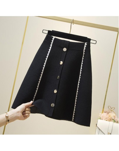 Autumn winter thick a-line thick short sweater Skirt Women good  cute short mini skirts female elegant knit skirt