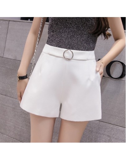 Summer Wide Leg Shorts Women Casual Chiffon Short Trousers Women's Slim High Waist Shorts Solid White Ladies Short Feminino