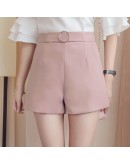 Summer Wide Leg Shorts Women Casual Chiffon Short Trousers Women's Slim High Waist Shorts Solid White Ladies Short Feminino