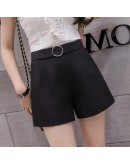 Summer Wide Leg Shorts Women Casual Chiffon Short Trousers Women's Slim High Waist Shorts Solid White Ladies Short Feminino