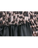 Spring Women Long Pleated Skirt High Waist Maxi Skirt Vintage Female Print Snake Leopard Skirt Faldas Jupe Femme Saia