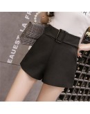 High Waist Wide Leg Shorts Women  Spring Summer  Belted Short Pants Sexy Shorts Solid Elegant Ladies Short Feminino