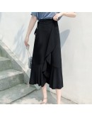  Spring Summer Plaid Midi Skirt Women Elegant One Piece Lace Up Mermaid Skirt Irregular Long Fishtail Mujer Faldas Wrap Jupe