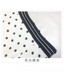  Summer Midi Skirt Women  Style High Waist Chiffon Skirts White and Black Dot Print Knee Length Ladies Elegant Faldas