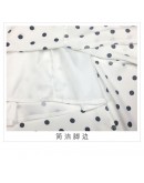  Summer Midi Skirt Women  Style High Waist Chiffon Skirts White and Black Dot Print Knee Length Ladies Elegant Faldas