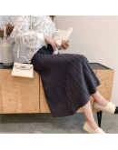  Autumn Winter Long Knit Skirt Women Elastic Waist Midi Twist Skirts Female Thick Warm faldas mujer Clothing