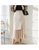  Midi Skirt for Women High Waist Irregular Pleated y2k Skirts Hip Package Office Work Medieval Skirt faldas largas mujer