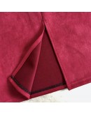  Autumn Winter Suede Skirt Women High Waist Faux Leather Hip Package Sexy Pencil Skirts Office Work Wrap Midi Faldas Mujer