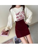  Dark Red Faux Leather Skirt Women Fall Vintage Short Mini Skirts A-Line Streetwear High Waisted Hip Package Sexy Faldas