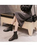 Fall Women Plaid Skirts  Winter Warm Wool High Waist A-line Skirt Checked Office Ladies Long Skirts  Back Split faldas