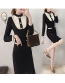 Tweed Dress Women  Spring Vintage Autumn Wool Dresses Female Elegant Small fragrance Woolen Dress Hip Package Vestidos